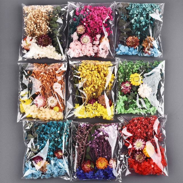 1Bag Natural Dried Flower For Aromatherapy Candle Making Epoxy Resin  Jewelry Dry Plants Dried Flowers Making